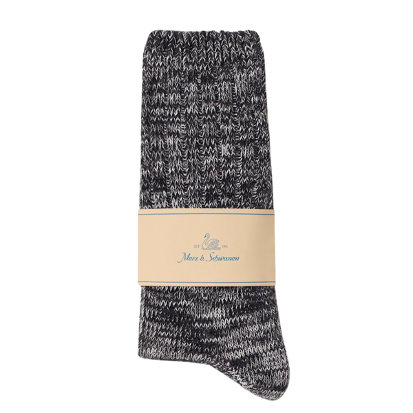 Deep Black/Nature GS07 Melange Cotton Socks