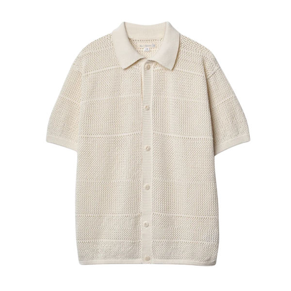 Nature KNITSHIRT01X Cotton Crochet Knit Shirt