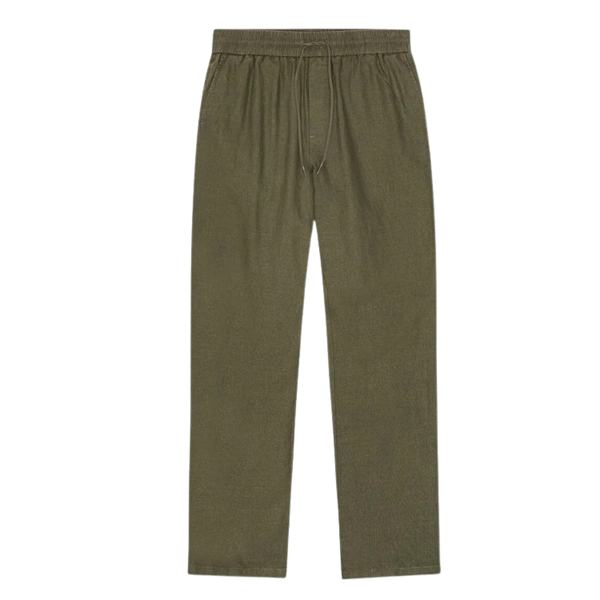 Olive Night Patrick Linen Cotton Trousers
