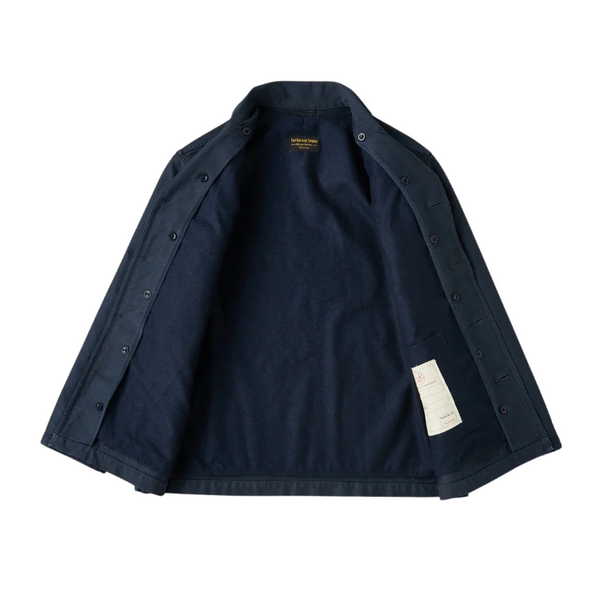 Navy Stanton F2621 Whipcord Cotton Patch Pocket Parka Jacket