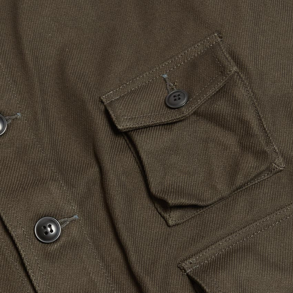 Brown Cotton Twill Hunting Jacket