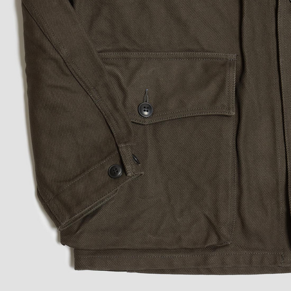 Brown Cotton Twill Hunting Jacket