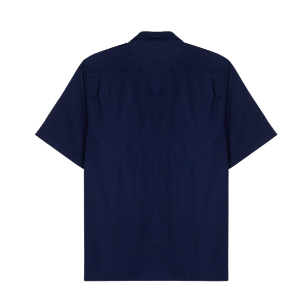 F3500 Indigo Sashiko Holiday Cotton S/S Shirt