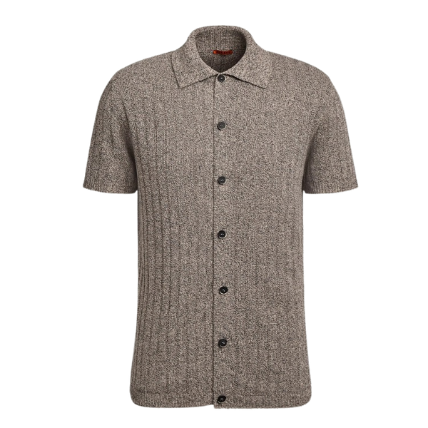 Navy Libea Elo Knit Cardigan Shirt
