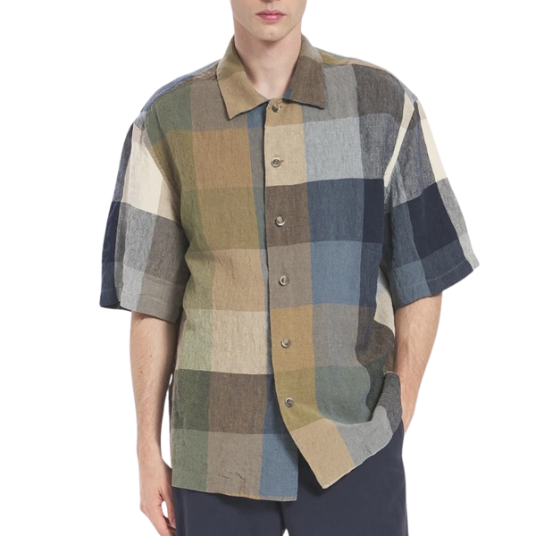 Galia Check Linen S/S Shirt