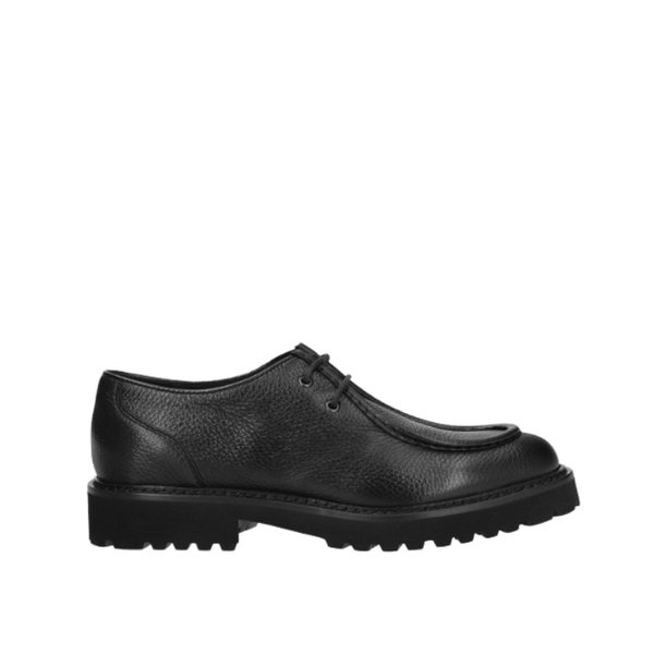 Nero Two-hole Grain Leather Split Toe Shoes