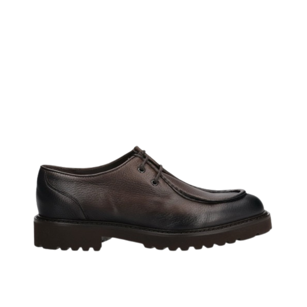 Burnished T. Moro Two-hole Grain Leather Split Toe Shoes