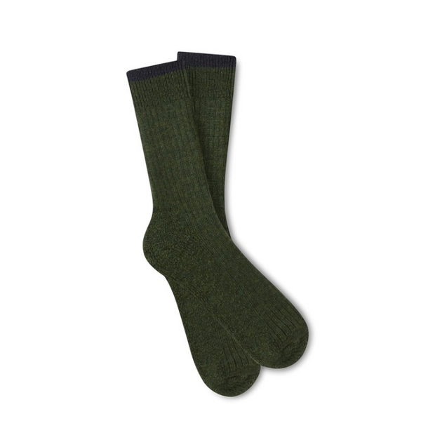 Olive Wool Boot Socks