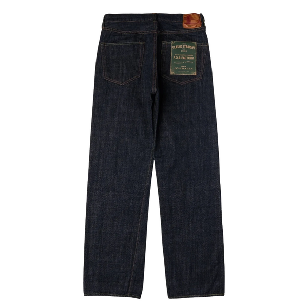 Rinsed Indigo F143 Selvedge Classic Straight 5 Pocket Denim Jeans