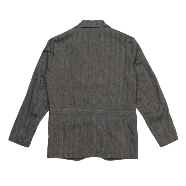 Grey Herringbone Chester Cotton Linen Jacket