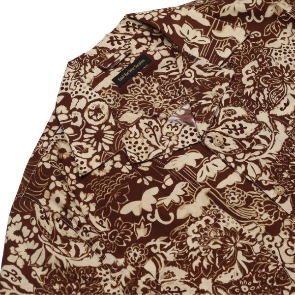 Brown Floral Miami Cotton S/S Shirt