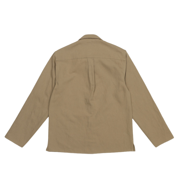 Beige Hadley Two Patch Cotton Linen Chore Jacket