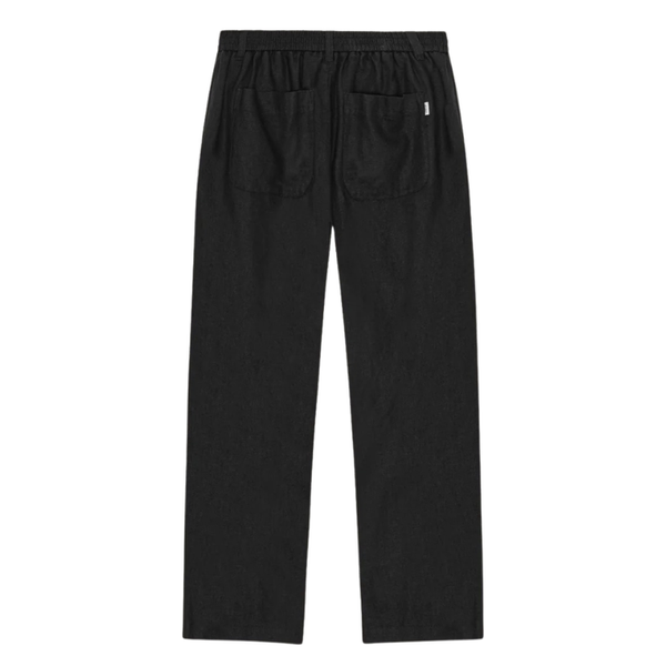 Tap Shoe Black Cotton Linen Comfort Suit Trousers