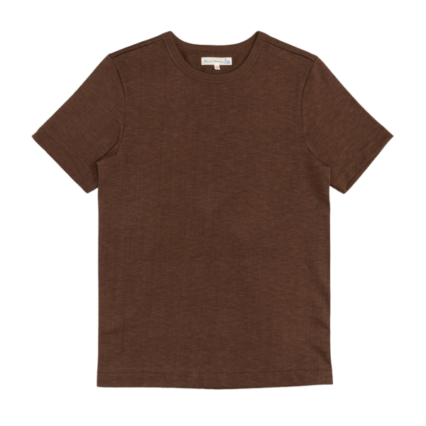 Chocolate 2S14 Relaxed Fit Loopwheeled 10.7 oz Heavy Slub Cotton T-shirt