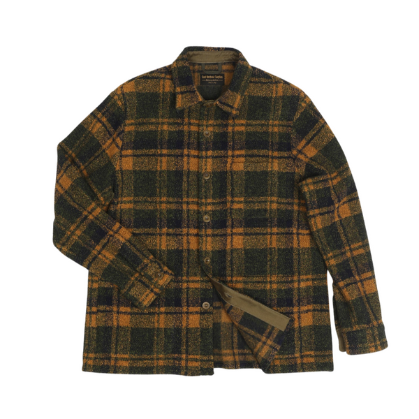 Green Plaid Hadley F 2607 Wool Blend Overshirt
