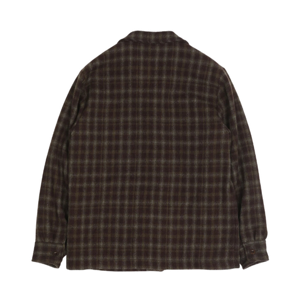 Bordeaux Plaid Conroy F2603 Wool Lofty Overshirt