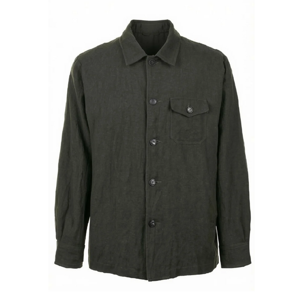 Green Herringbone Flannel Conroy F2601 Shirt Jacket