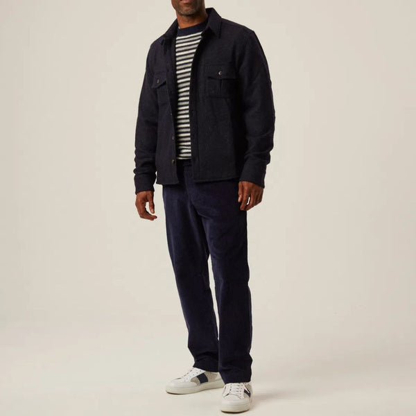 Navy Dexter Wool Overshirt