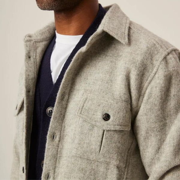 Light Grey Dexter Wool Overshirt