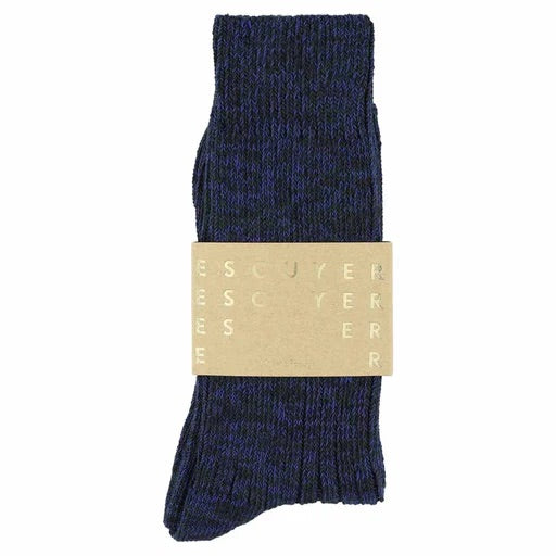 Blue Melange Blend Socks