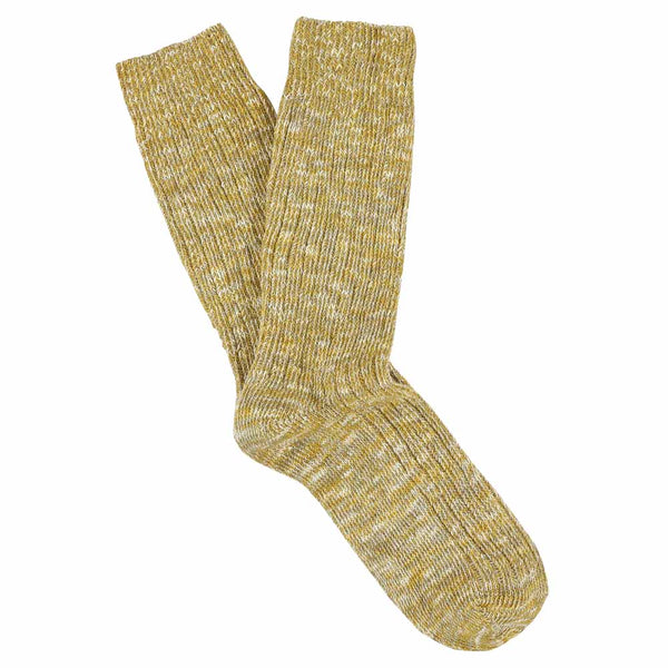Mustard Melange Blend Socks