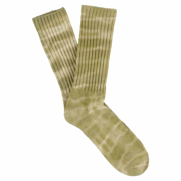 Olive/Ecru Tie Dye Socks