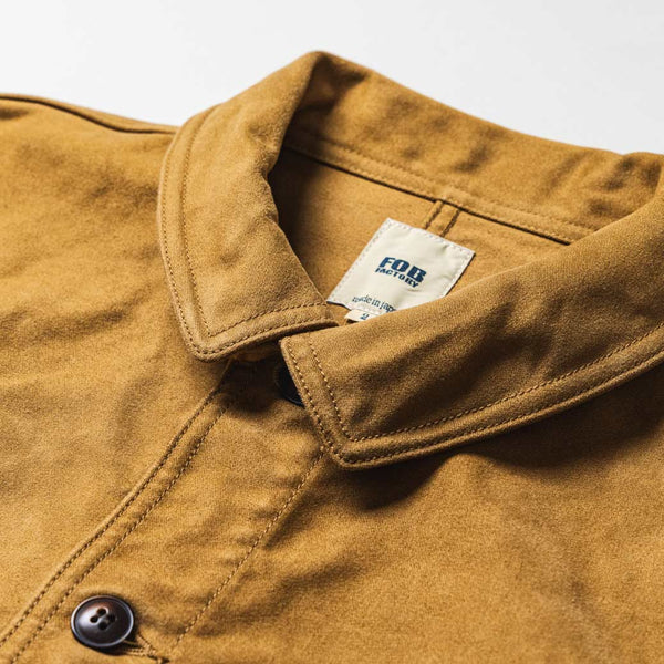 F2373 Olive French Moleskin Jacket