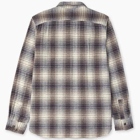 F3510 Navy Heavy Flannel Work Shirt