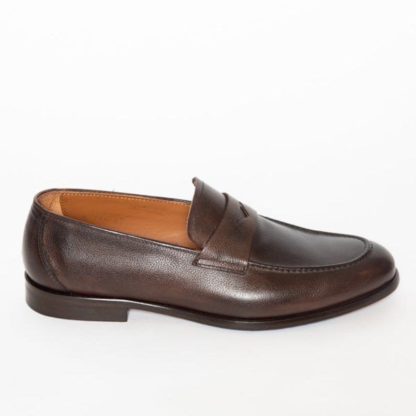 Lille Faggio Made In Italy Grain Leather Loafers
