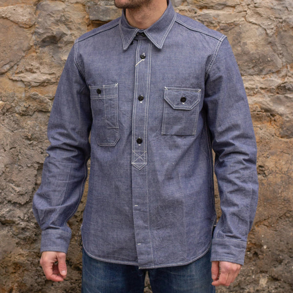 Blue 5333A Chambray Cotton Shirt