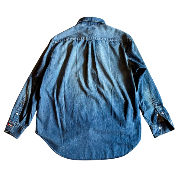 Indigo Happy Remake Remake Cotton Chambray Shirt
