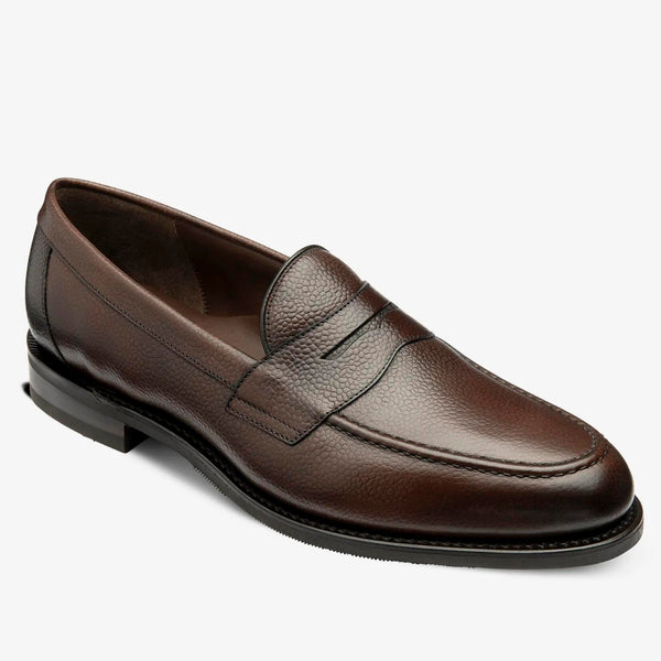 Dark Brown Imperial Grain Leather Penny Loafers (Additional Sizes Coming Soon)