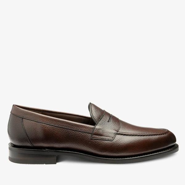 Dark Brown Imperial Grain Leather Penny Loafers (Additional Sizes Coming Soon)