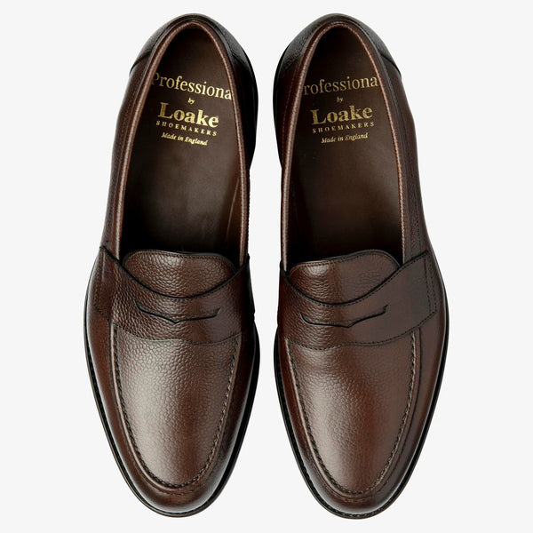 Dark Brown Imperial Grain Leather Penny Loafers