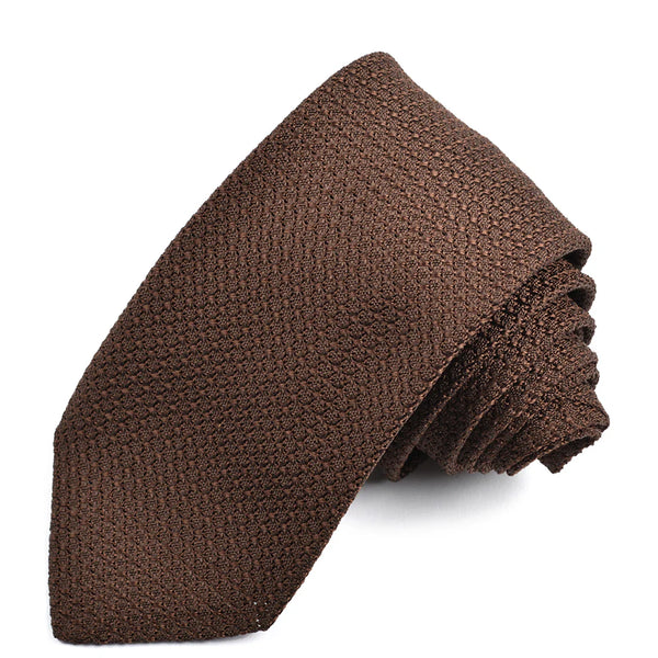 Dark Brown Silk Grenadine Tie