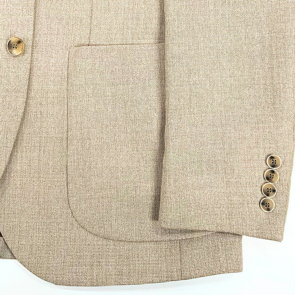 Sand Two Button Wool Canvas Sport Jacket