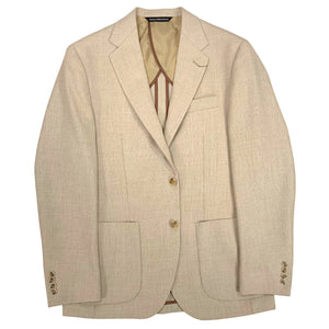Sand Two Button Wool Canvas Sport Jacket