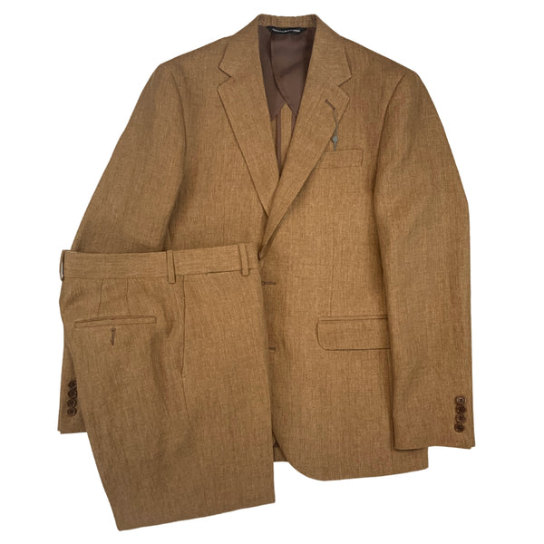 Bronze Two Button Linen Suit