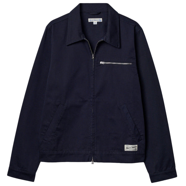 Dark Navy JKT07 Zipped Twill Jacket