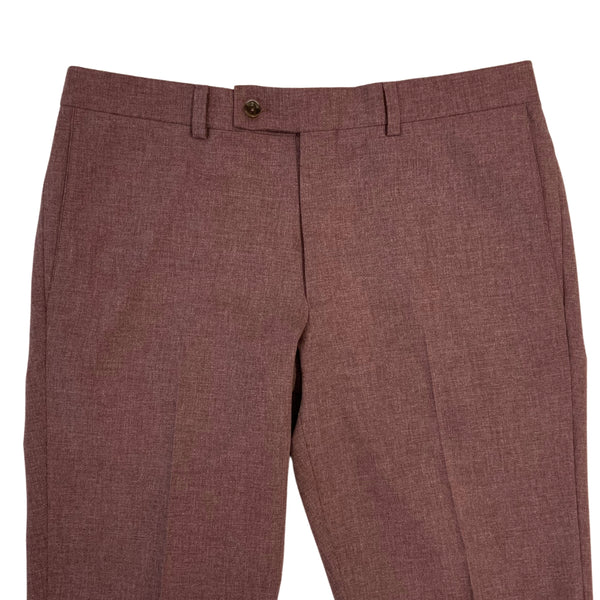 Mauve Melange Wool, Cotton & Silk Trouser