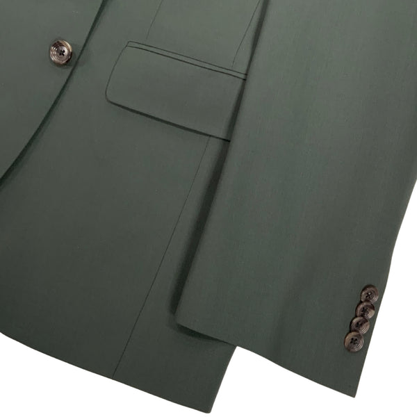Olive Two Button Technical Wool Suit