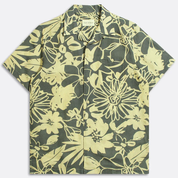 Dark Sage Foliage Print Selleck Shirt