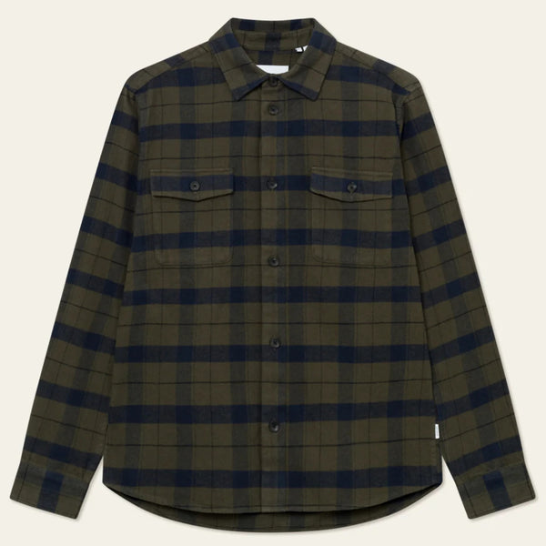 Rosin/Navy Lennon Flannel Check Overshirt