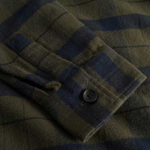 Rosin/Navy Lennon Flannel Check Overshirt