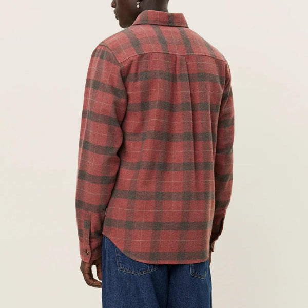 Brick and Coffee Lennon Flannel Check Overshirt