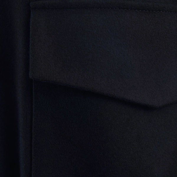 Navy Magan Wool Bomber Jacket