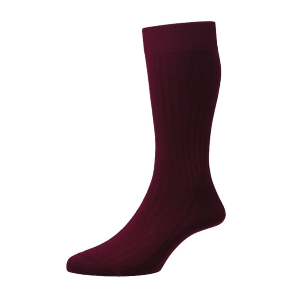 Maroon Laburnum Fine Merino Wool Socks