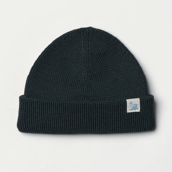 Bottle Green Ribbed Merino Wool Watch Cap