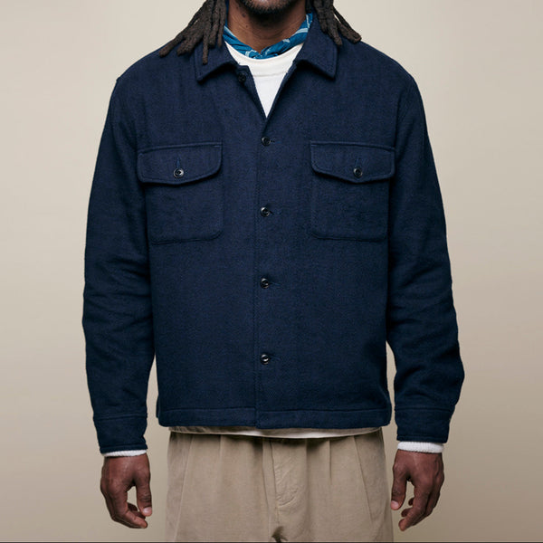 Night Blue Organic Cotton Blanket Shirt