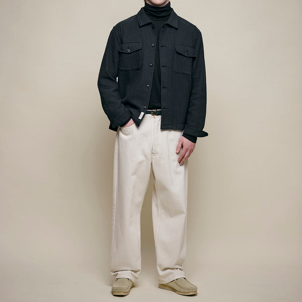 Charcoal Padded Cotton Overshirt